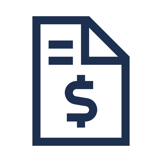 Invoice with Dollar Sign icon