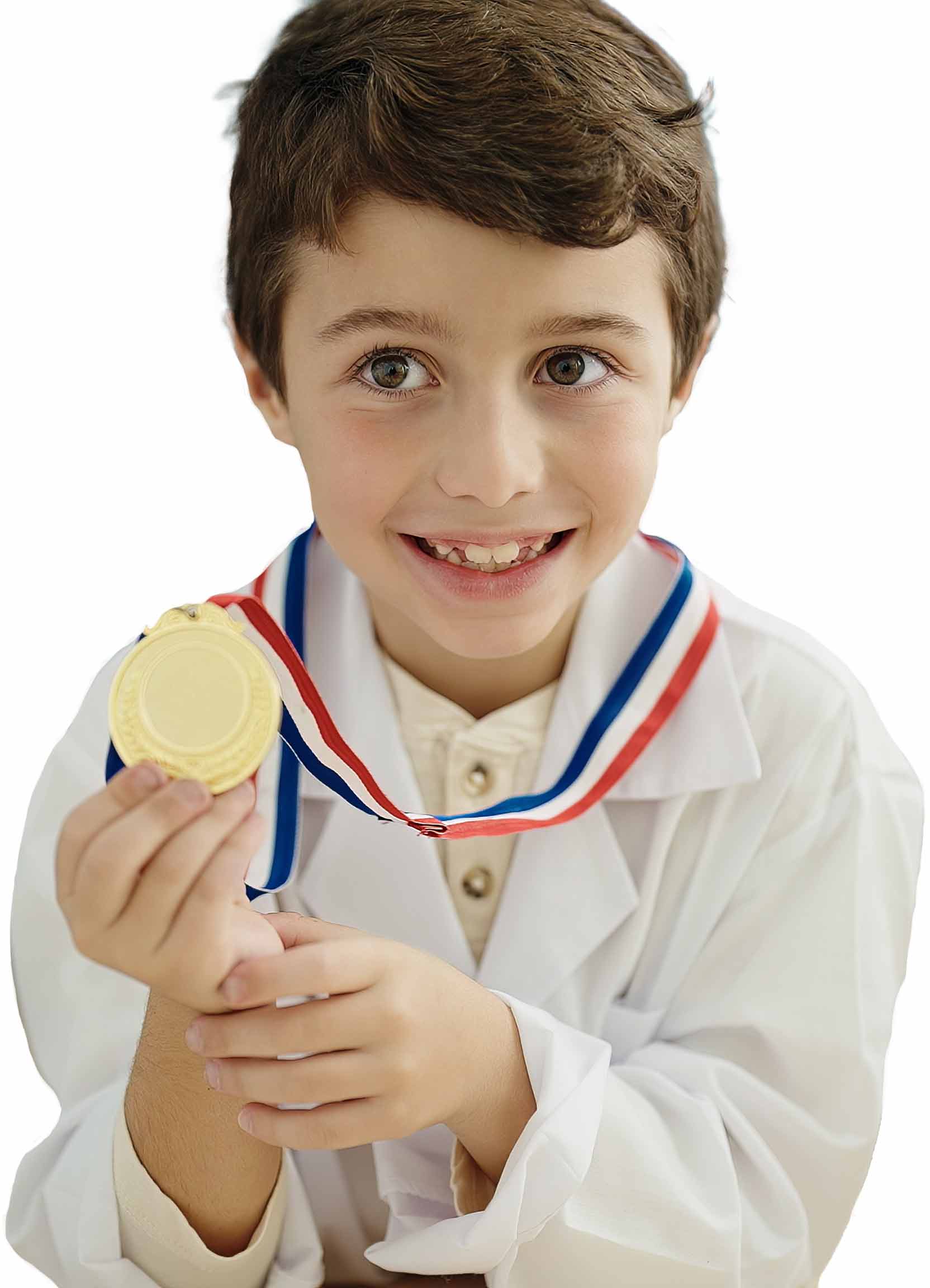 person wearing gold medal