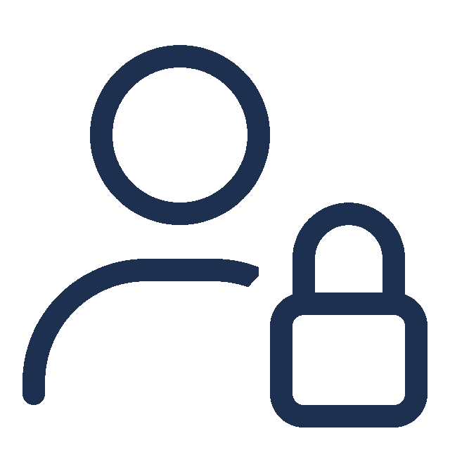 person with lock icon